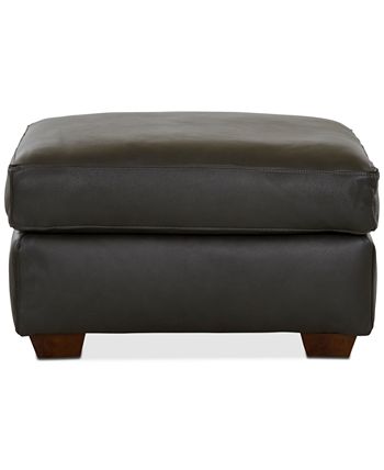 Macy's - Dester 29" Leather Ottoman