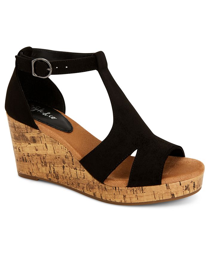Style & Co Selenaa Wedge Sandals, Created for Macy's - Macy's