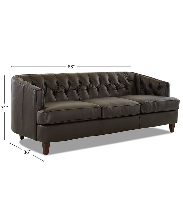Macy's CLOSEOUT! Austian 88" Leather Sofa, Created for Macy's Macy's