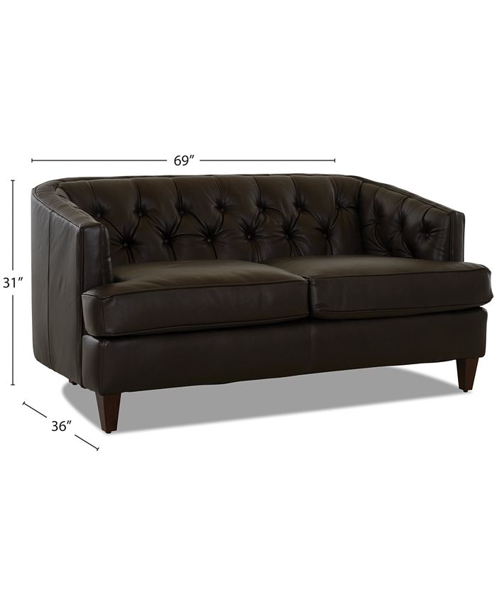 Macy's Austian 69" Leather Loveseat, Created for Macy's & Reviews Furniture Macy's