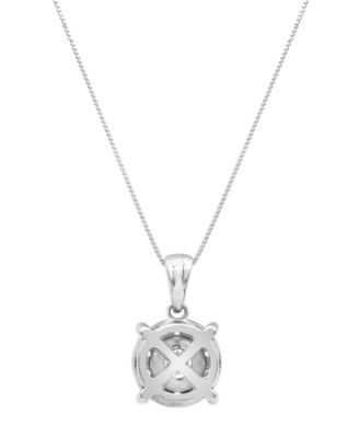 Diamond Halo 18" Pendant Necklace (3/4 ct. t.w.) in 14k White, Yellow or Rose Gold