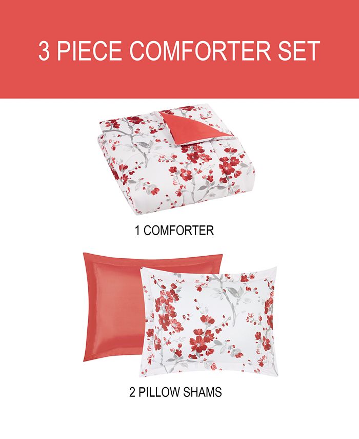 Pem America CLOSEOUT! Cherry Blossom 3Pc. Reversible King Comforter