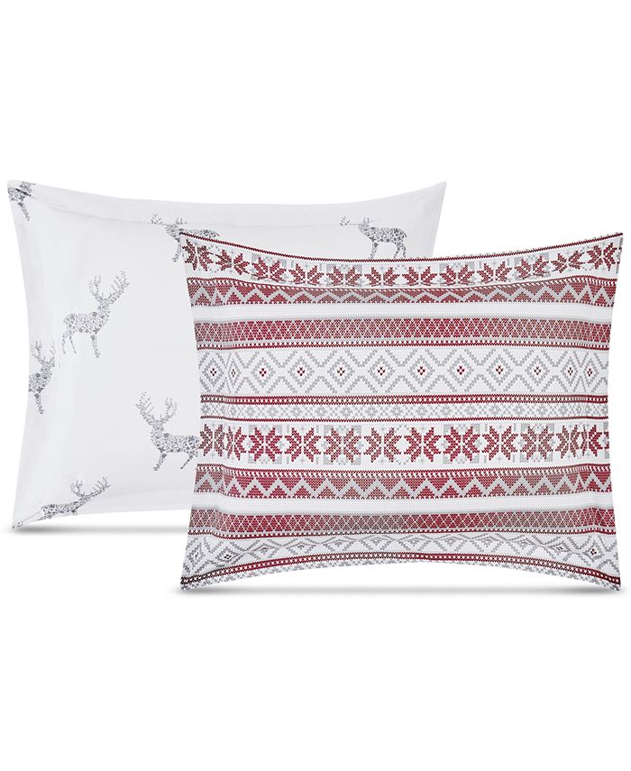 Pem America Holiday Fair Isle 3Pc. Reversible Comforter Set, Created