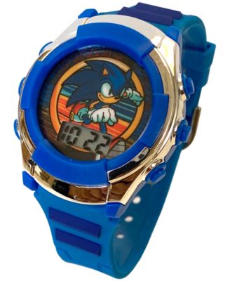 Sonic SNC4055 Montre à Quartz numérique pour garçon avec Bracelet en Silicone, Bleu, Ludique