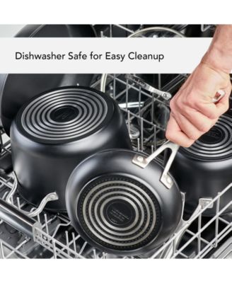 Hard-Anodized Induction Frying Pan with Lid, 10", Matte Black