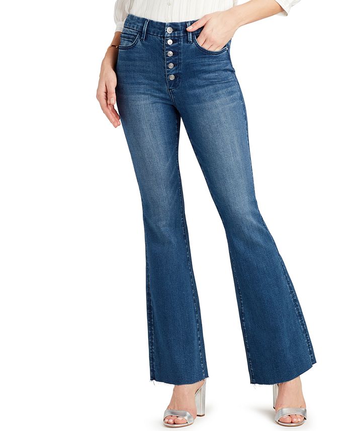 Sam Edelman Stiletto High-Rise Flared Jeans - Macy's
