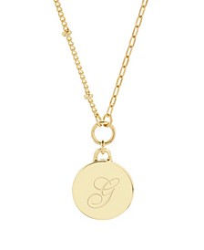 14K Gold Plated Paige Initial Pendant
