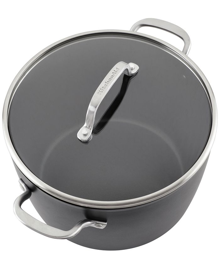 KitchenAid HardAnodized 8 Quart Induction Nonstick Stockpot with Lid