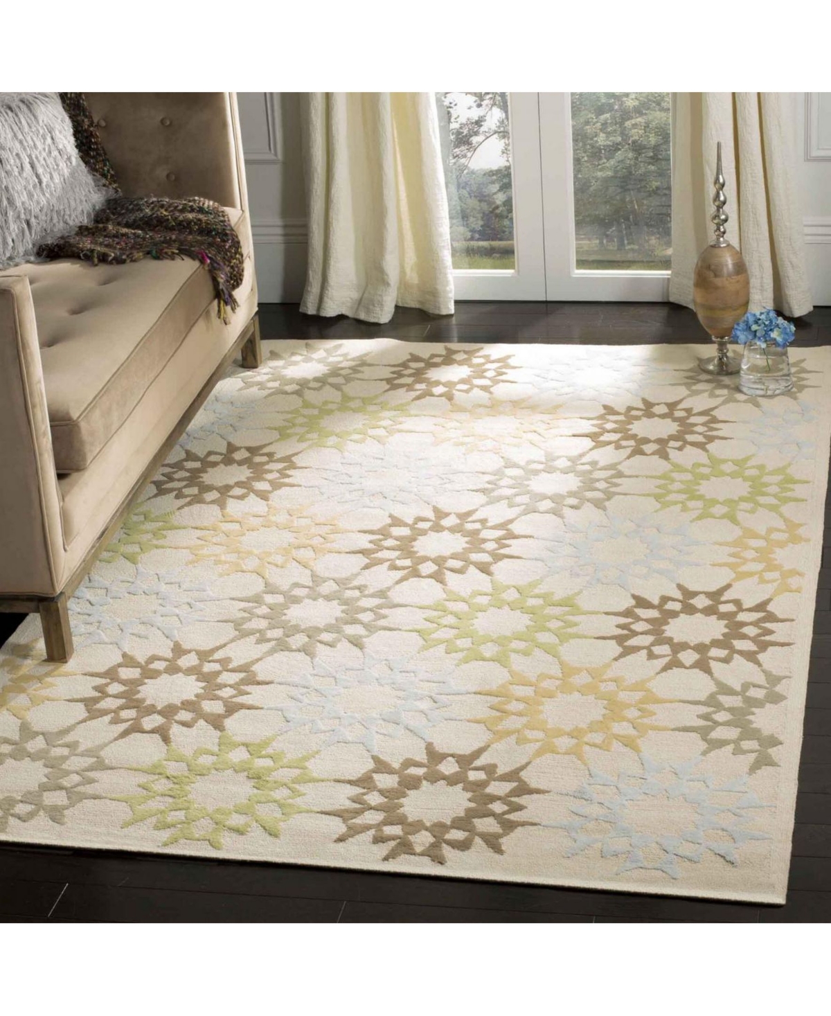 Martha Stewart Collection Quilt MSR1843AArea Rug - Creme