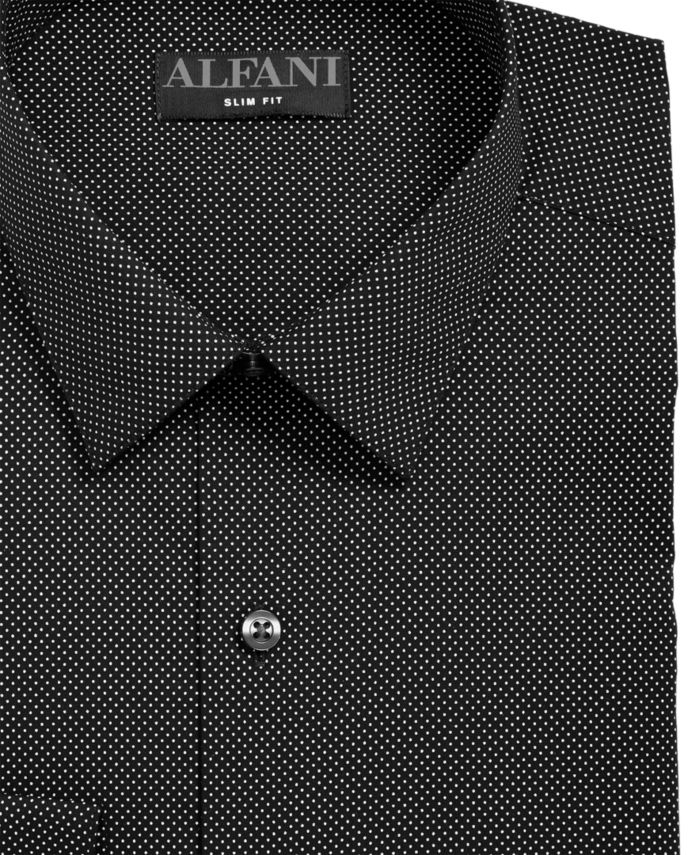 Alfani Men's Slim-Fit Dot-Print Dress Shirt, Created for Macy's  & Reviews - Dress Shirts - Men - Macy's