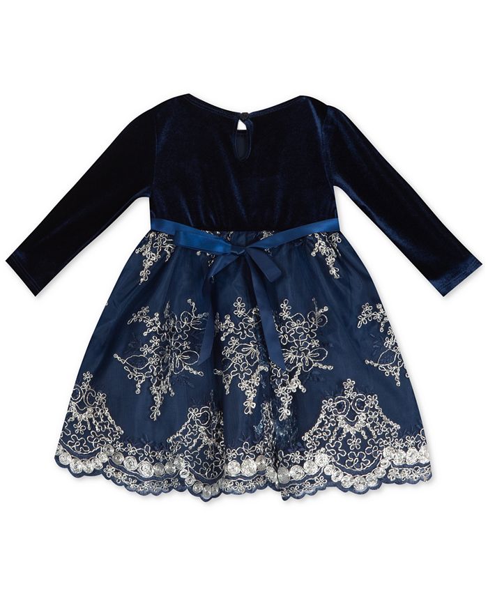 Rare Editions Baby Girls Velvet Dress Macy's
