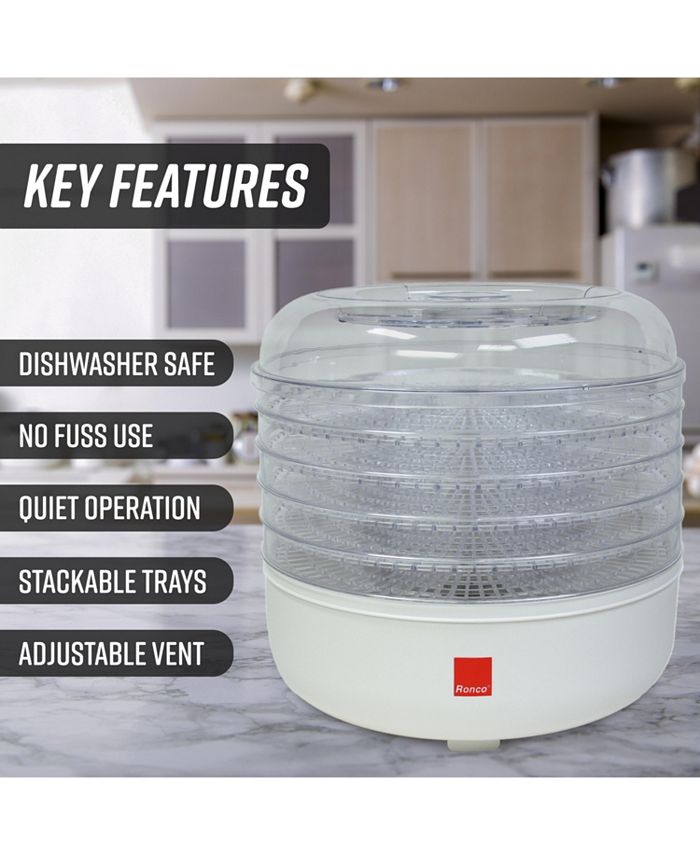 Ronco FD1005WHGEN 5Tray Electric Food Dehydrator Macy's