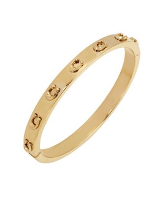Signature C Hinged Bangle Bracelet