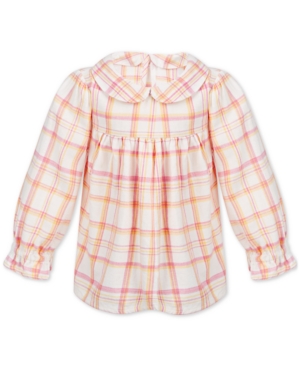 image of First Impressions Baby Girls Plaid Cotton Top, Created for Macy-s