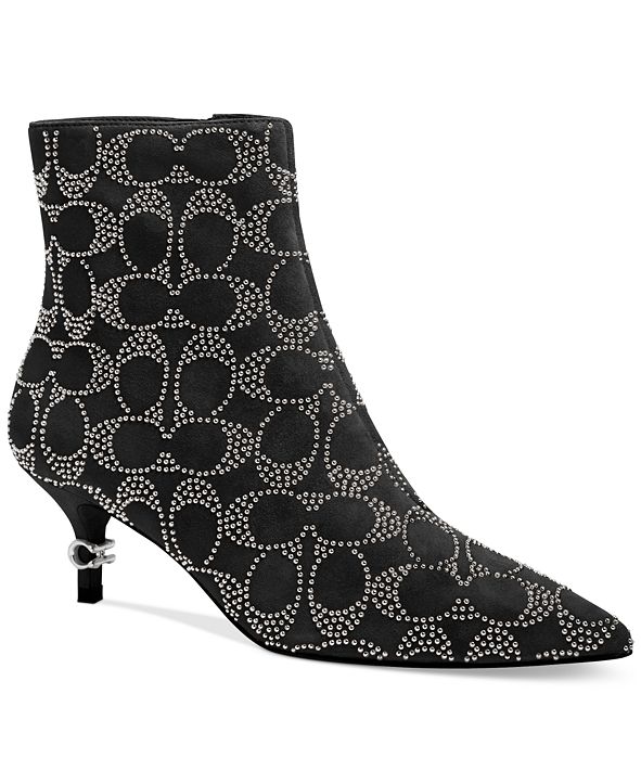 booties with studded heel