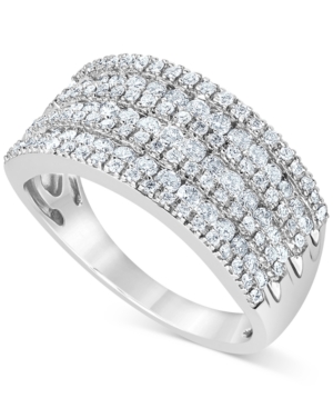 image of Diamond Multi-Row Statement Ring (1 ct. t.w.) in 10K White Gold