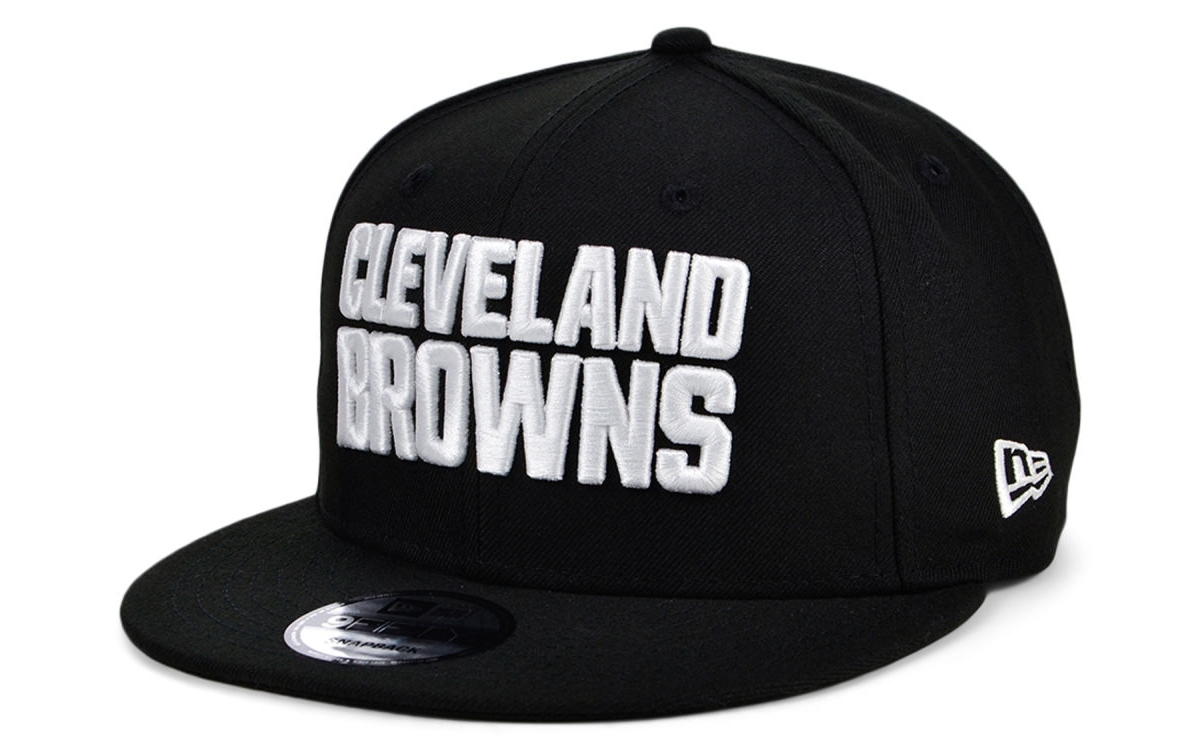 New Era Cleveland Browns Basic Fashion 9fifty Snapback Cap In Black,white