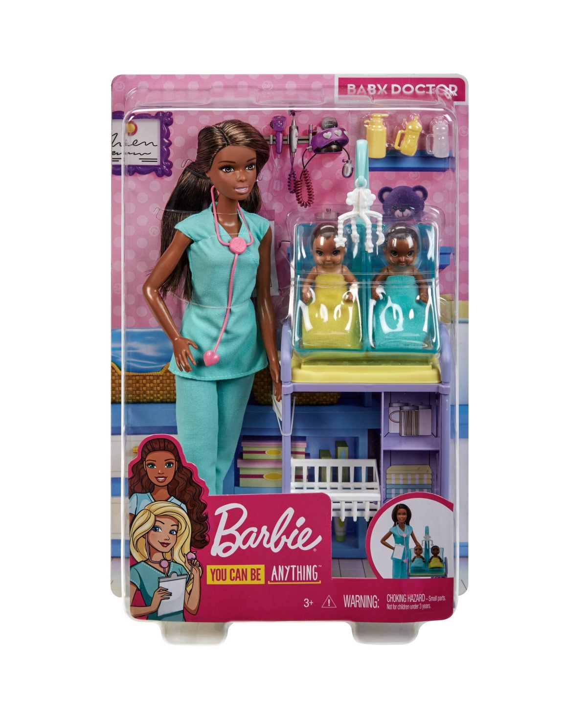 Barbie You Can Be Anything Baby Doctor Doll And Playset In Multi