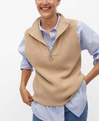 chunky knit gilet