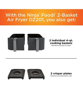 Ninja Foodi DZ201 8 quart 6 in 1 2 basket Air Fryer