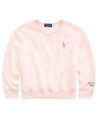 pink pony fleece sweatshirt