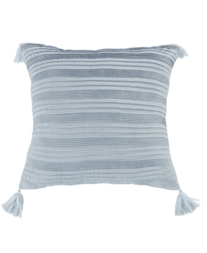 American Heritage Textiles Bleached Boardwalk Blue Decorative Pillow, 18" X 18" In Light Blue