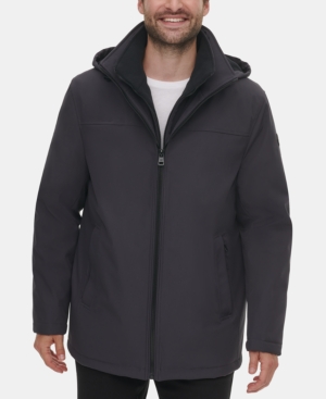 Shop Calvin Klein Men's Infinite Stretch Jacket With Polar Fleece Lined Bib In Iron