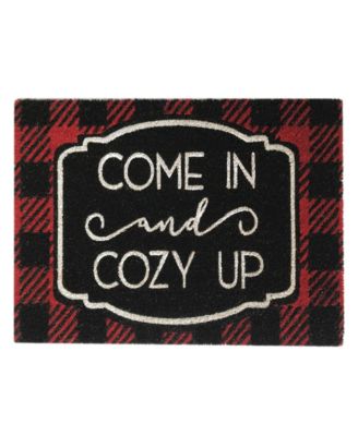 Elrene - Farmhouse Living Come In and Cozy Up Rustic Winter Coir Doormat