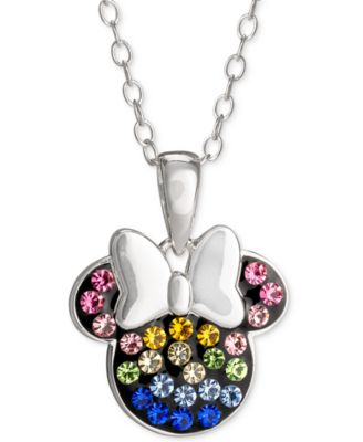 sterling silver minnie mouse necklace