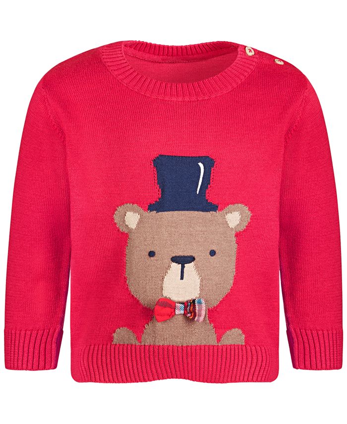 First Impressions Baby Boy Bear Sweater, Created for Macy's Macy's