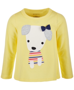 image of First Impressions Toddler Girls Lovestruck Dog Long-Sleeve Cotton T-Shirt, Created for Macy-s