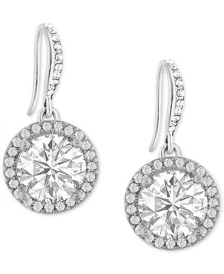 INC International Concepts - Silver-Tone Crystal Drop Earrings