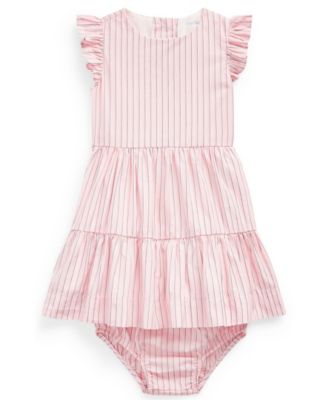 Polo Ralph Lauren - Baby Girls Striped Cotton Dress & Bloomer