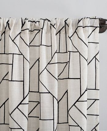 Archaeo - Jigsaw Embroidery Linen Blend Curtain Collection