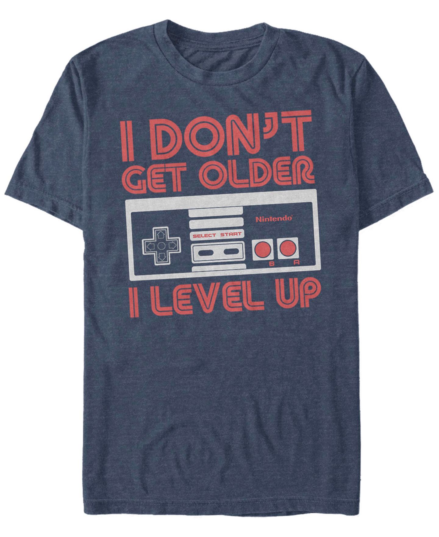 Мужская футболка Fifth Sun Nintendo Leveling Up Short Sleeve, цвет: Тёмно-синий меланжевый — фото 1