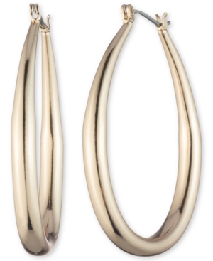 image of Anne Klein Gold-Tone Medium Hoop Earrings, 1.7