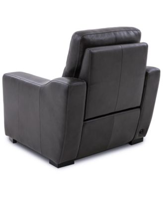 Gabrine Leather Power Recliner, Created for Macy's