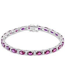White Topaz (1-3/4 ct. t.w.) & Amethyst: 10 ct. t.w. Link Bracelet in Sterling Silver (Also in Citrine and Blue Topaz)
