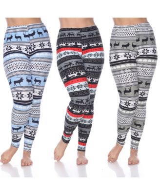 Size Leggings, Pack Of 3 In Blue 