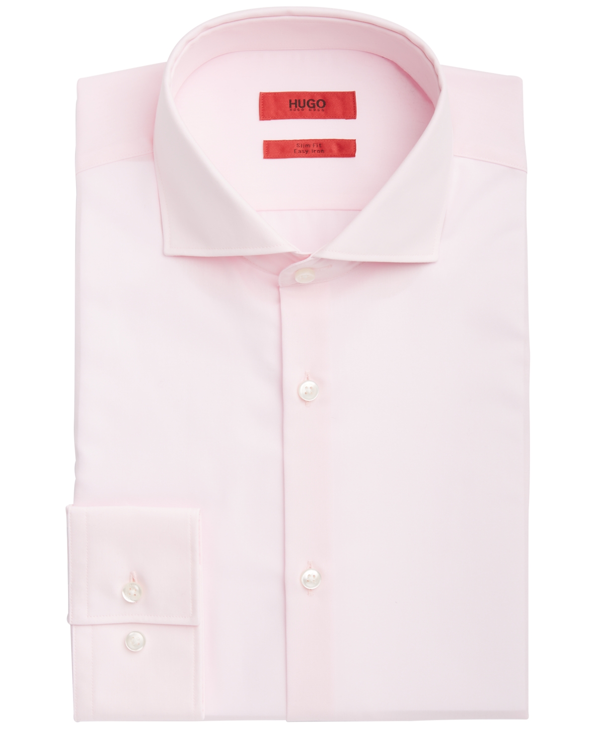 Hugo Solid Slim Fit Dress Shirt In Light Pink