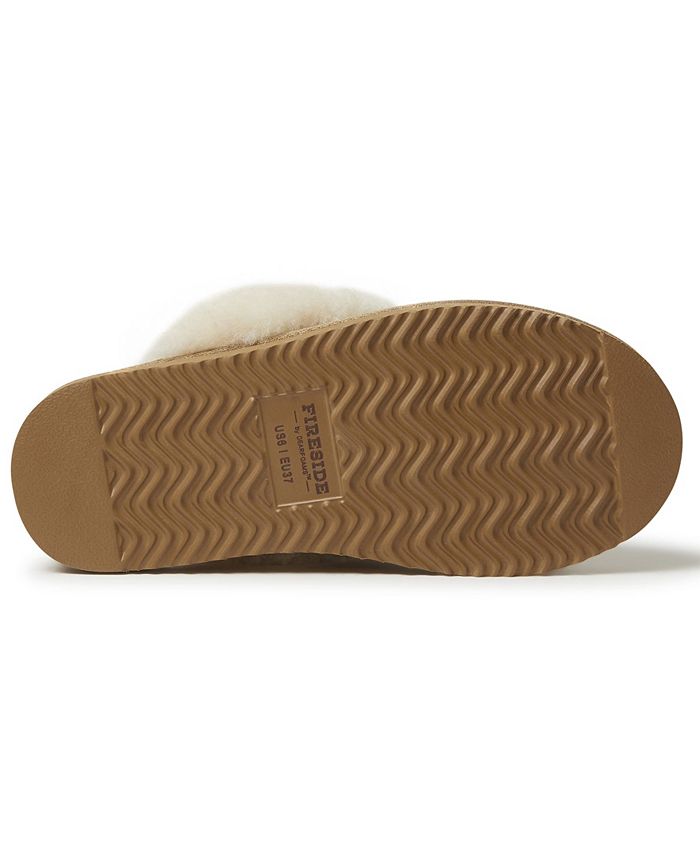 Dearfoams Women's Sydney Shearling Scuff Slippers & Reviews Slippers