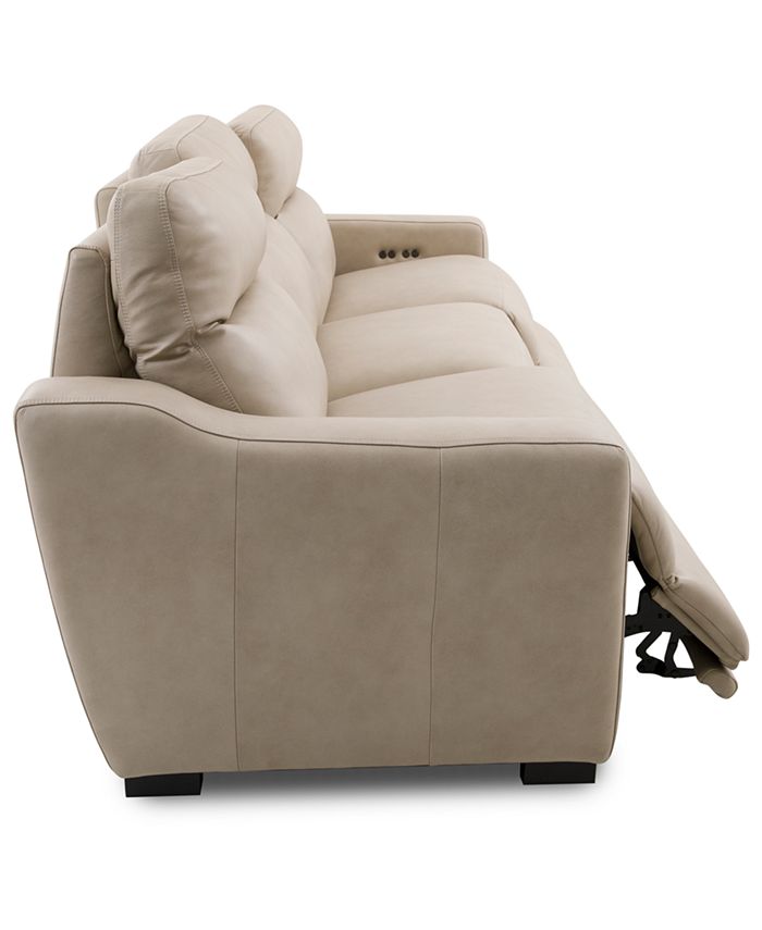 Furniture Gabrine 3Pc. Leather Sofa with 3 Power Recliners, Created