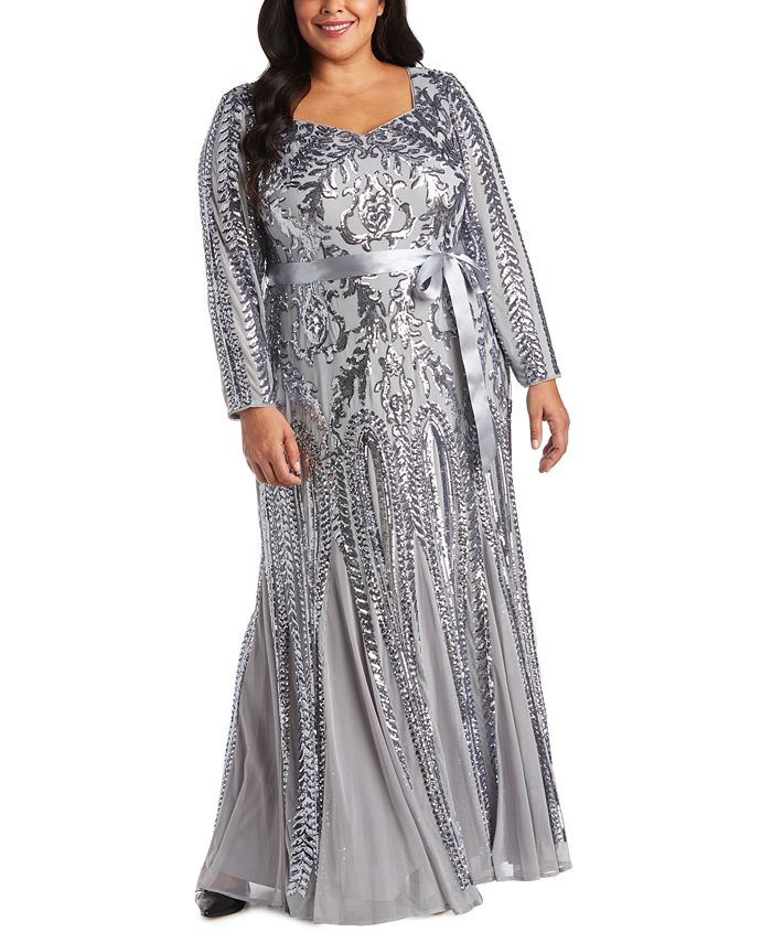 Donau Under ~ spontan R & M Richards Plus Size Godet Sequin Gown - Macy's
