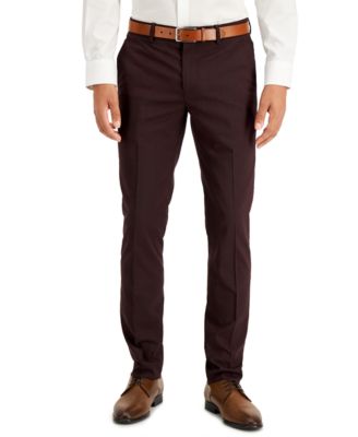 slim fit dress slacks Slim Fit Checkered Suit Pant – Perry Ellis main image 0