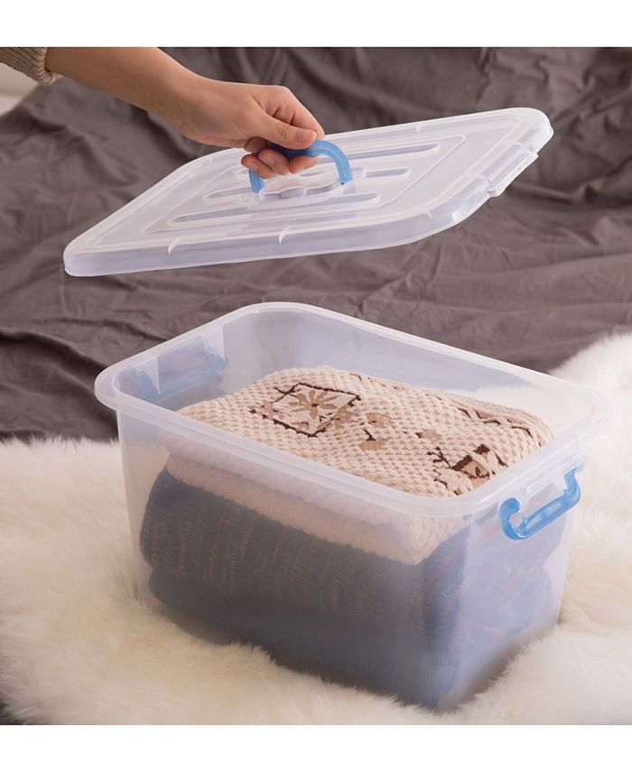 Basicwise Vintiquewise Large Clear Storage Container with Lid and