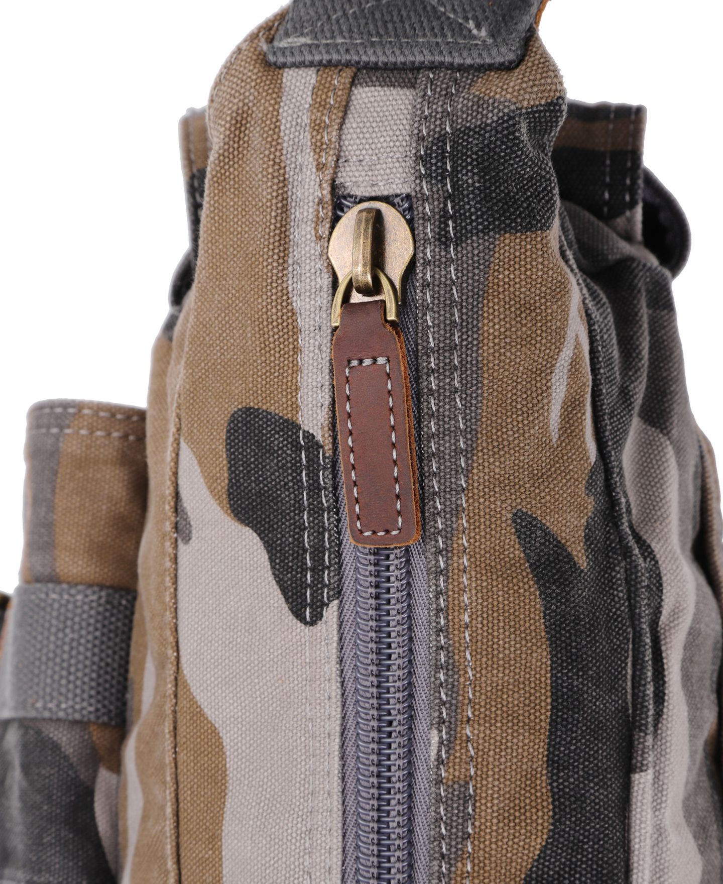 Женская сумка TSD BRAND Camo Canvas Messenger, цвет: Серый — фото 9