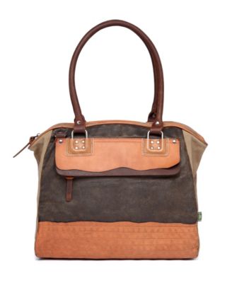 Tapa Canvas Satchel Bag