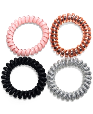 image of Inc 4-Pc. Multicolor Coiled Hair Tie Set, Created for Macy-s