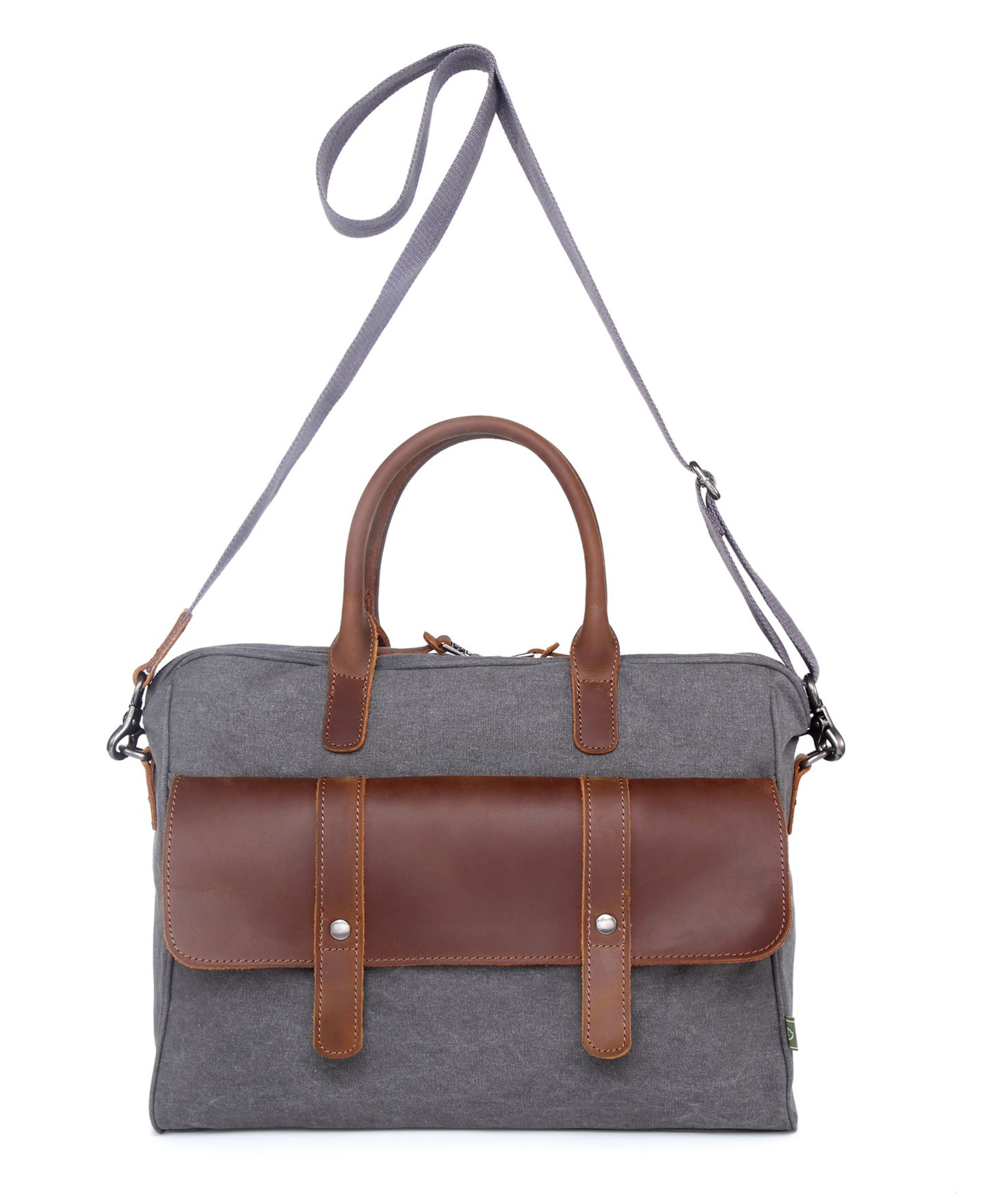 Женские портфели TSD BRAND Canvas Valley Hill Computer Brief Bag, цвет: Серый — фото 8