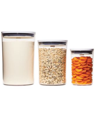 OXO Good Grips Round Pop Graduated Food Storage Canisters, Set of 3 - Macy's